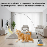 Baguette interactive pour chat à base rotative