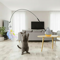 Baguette interactive pour chat à base rotative