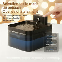 Fontaine à Eau pour Chat et petit Chien Stimule l'Hydratation Naturellement Capteur Intelligent & Autonomie 7 Jours