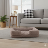 Coussin Anti-Stress en Peluche pour Chien et Chat - Lit Apaisant et Moelleux