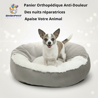 Panier Orthopédique Anti-Douleur - Votre Chat ou Petit Chien Dort Enfin Sans Souffrir