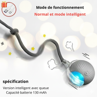 Balle Interactive pour Chat d'Intérieur qui s'Ennuie - Stimulation Automatique