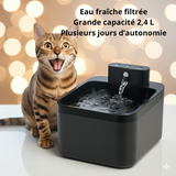 Fontaine à Eau pour Chat et petit Chien Stimule l'Hydratation Naturellement Capteur Intelligent & Autonomie 7 Jours