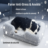 Coussin Anti-Stress en Peluche pour Chien et Chat - Lit Apaisant et Moelleux