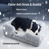 Coussin Anti-Stress en Peluche pour Chien et Chat - Lit Apaisant et Moelleux