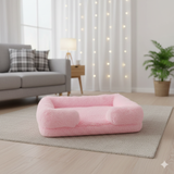 Coussin Anti-Stress en Peluche pour Chien et Chat - Lit Apaisant et Moelleux