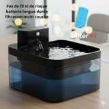 Fontaine à Eau pour Chat et petit Chien Stimule l'Hydratation Naturellement Capteur Intelligent & Autonomie 7 Jours