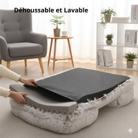 Lit apaisant en peluche Happy Animalia pour chiens et chats, avec housse amovible et lavable et mousse orthopédique.
