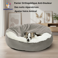 Panier Orthopédique Anti-Douleur - Votre Chat ou Petit Chien Dort Enfin Sans Souffrir