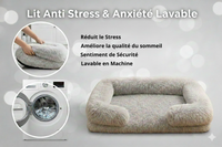Coussin Anti-Stress en Peluche pour Chien et Chat - Lit Apaisant et Moelleux