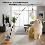 Baguette interactive pour chat à base rotative