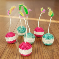  Détail texture sisal de la balle griffoir pour chaton