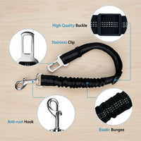 "Détail du clip de fixation de la ceinture de sécurité pour chien"