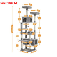 Arbre à chat en peluche à plusieurs niveaux