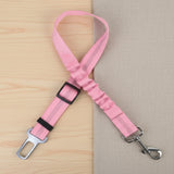 "Ceinture de sécurité pour chien couleur rose"