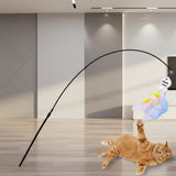 "Chat roux attrapant la baguette interactive"