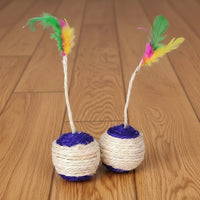 Balle d'entraînement en sisal - jouet léger pour chat