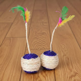 Balle d'entraînement en sisal - jouet léger pour chat