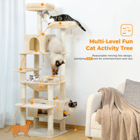 Arbre à chat en peluche à plusieurs niveaux