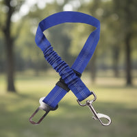 "Système d'amortissement élastique de la ceinture de sécurité bleue"