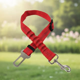 "Ceinture de sécurité pour chien couleur rouge"