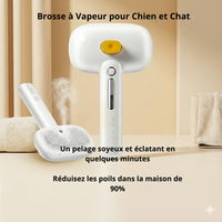 Brosse Vapeur 3-en-1 pour Chiens et Chats – Élimine 90% des Poils Morts, Hydrate et Démêle le Pelage