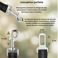 Ceinture de Sécurité pour Chien en Voiture - Idéale Voyages et Chiens Anxieux