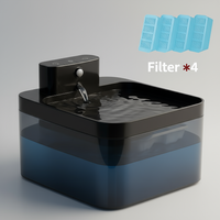 Pack fontaine à eau pour chat avec 4 filtres de rechange pour eau pure
