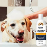 Happy Animalia 2-in-1 dog shampoo & conditioner for sensitive skin, all natural, hypoallergenic formula.