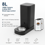 Distributeur de croquettes automatique WiFi 5G avec vision nocturne et contrôle des portions
