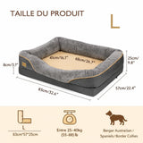 Lit orthopédique chien L 83x57cm - Pour Rottweiler, Braque Allamand, Berger Belge, Bouvier Bernois - Happy Animalia